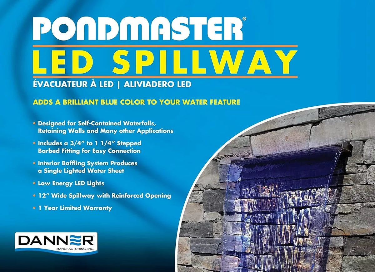 Pondmaster  Lighted Spillway 03755 Blue