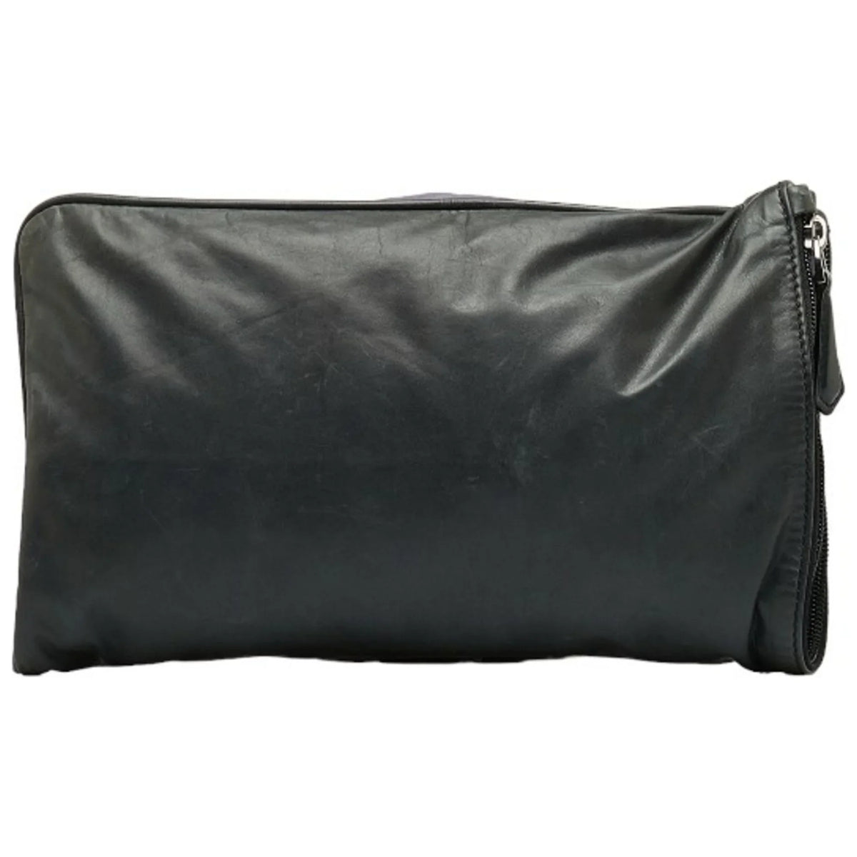 Pre-Owned Berluti Second Bag Clutch Gray Purple Leather Men's (Good)