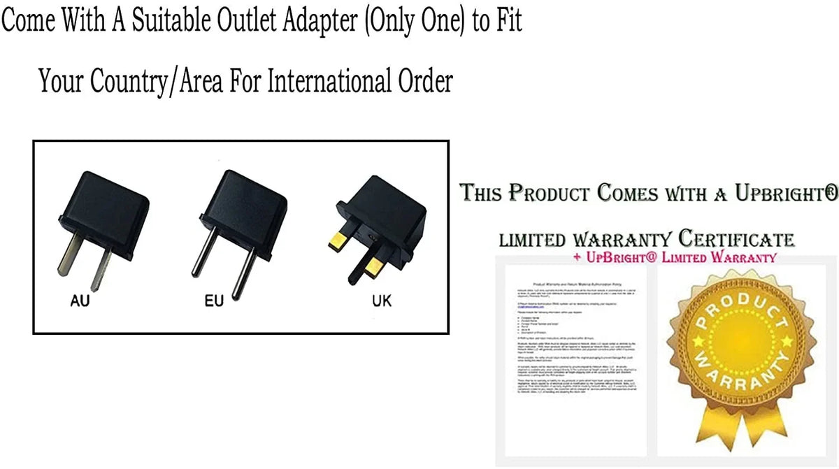 UpBright 25.6V / Adapter Compatible with Roborock Dyad WD1S1A Cordless Wet Dry Vacuum Cleaner 22.2V/4925mAh 21.6V/4600mAh Lithium-ion Battery Charging Dock 25.6VDC 1.4A Power Supply Cord Charger
