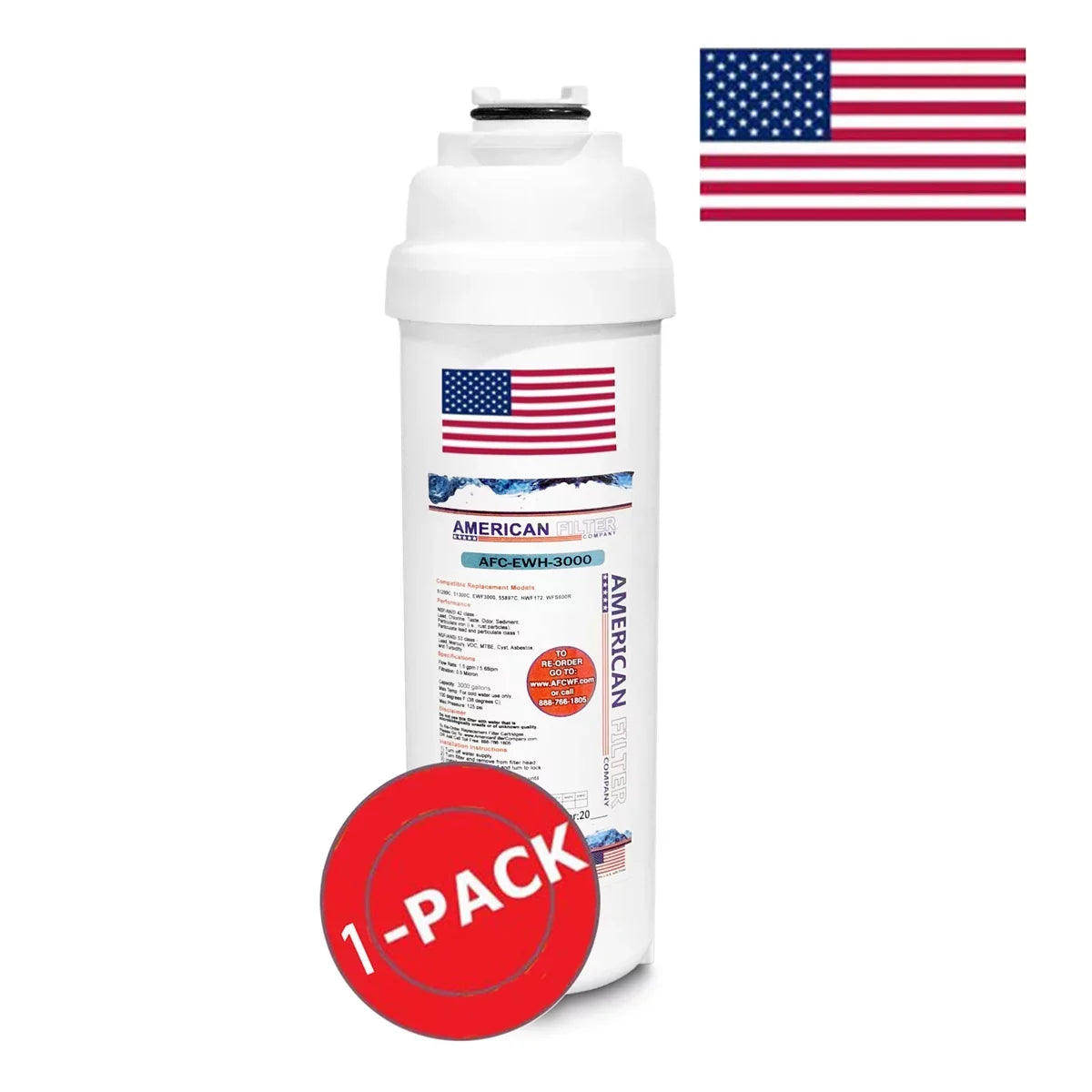 Brand , Water Filters , Model # --3000 , Compatible with WaterSentry® LZWSGRN8PK - 1 Pack - Made in U.S.A.