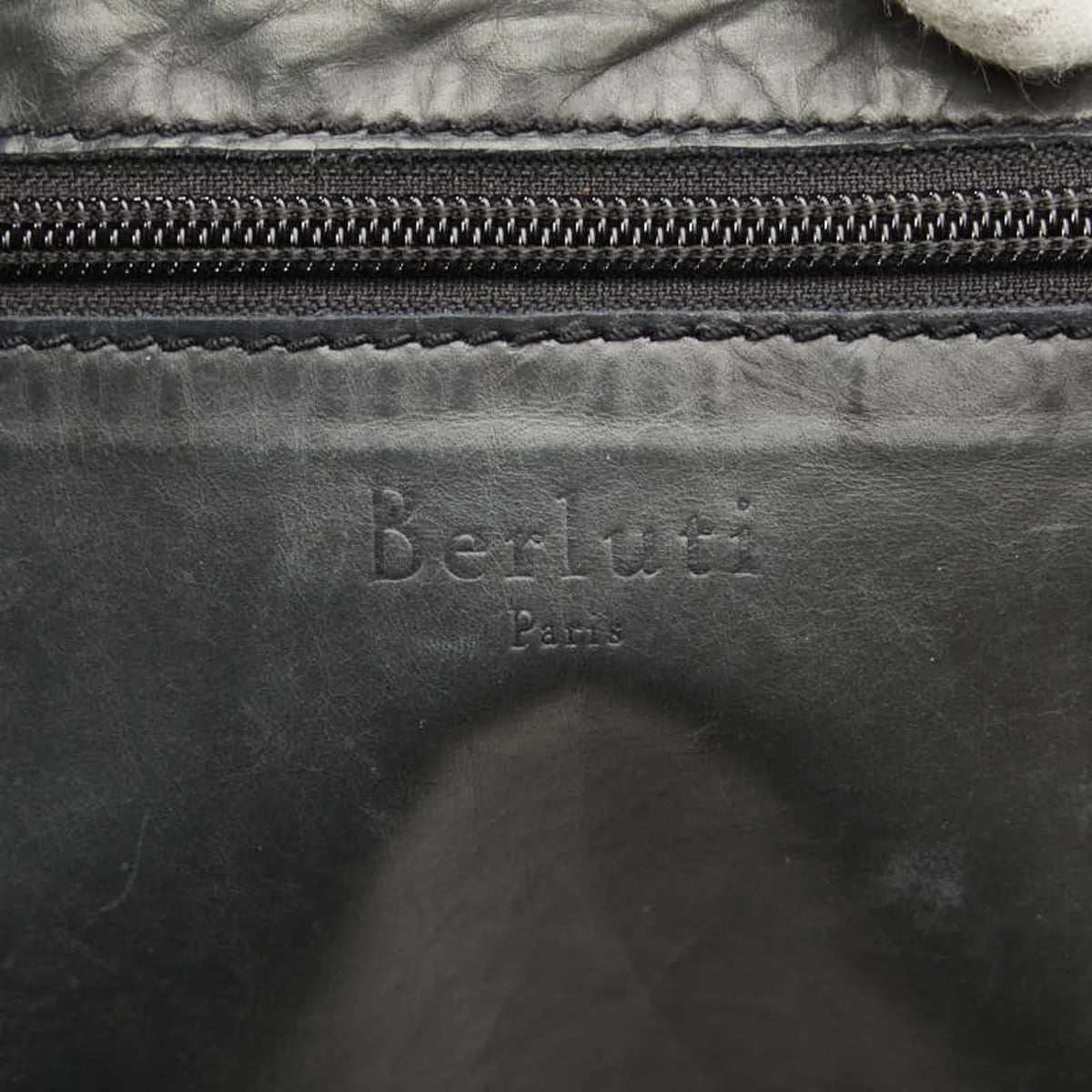 Pre-Owned Berluti Second Bag Clutch Gray Purple Leather Men's (Good)