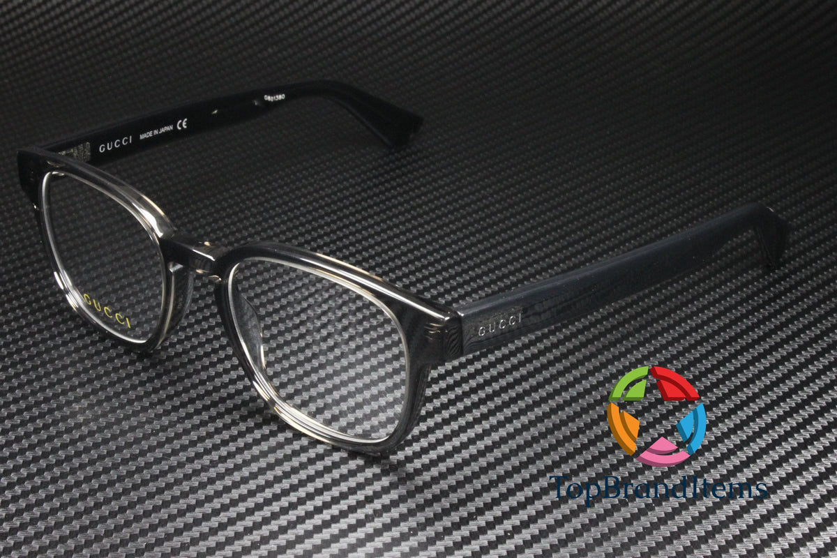 GG0927O 004 Rectangular Square Grey Shiny Demo Lens 49 mm Men's Eyeglasses