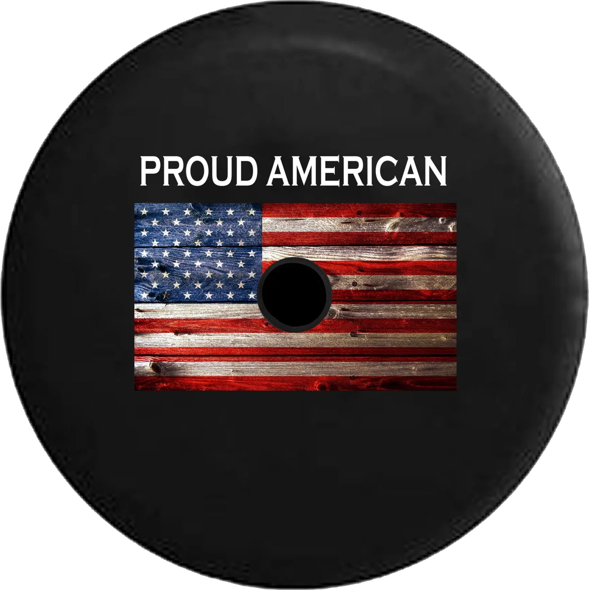 2018 2019 Wrangler  Backup Camera Proud American Vintage Rustic  Flag Spare Tire Cover for Jeep  32 Inch