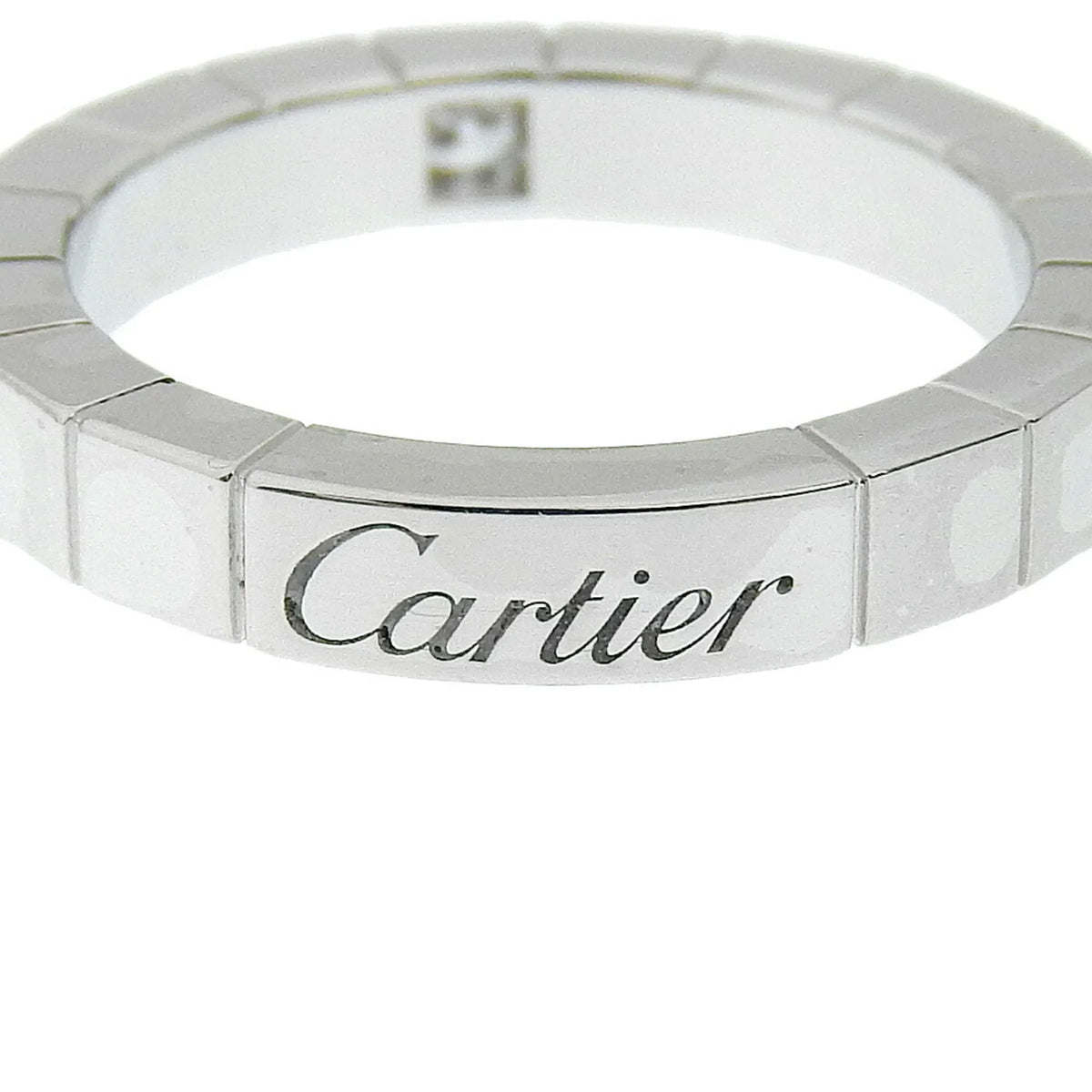 Pre-Owned Cartier  Lanieres Ring 1P Diamond K18 White Gold x Approx. 5.8g Women's I220823087 (Good)