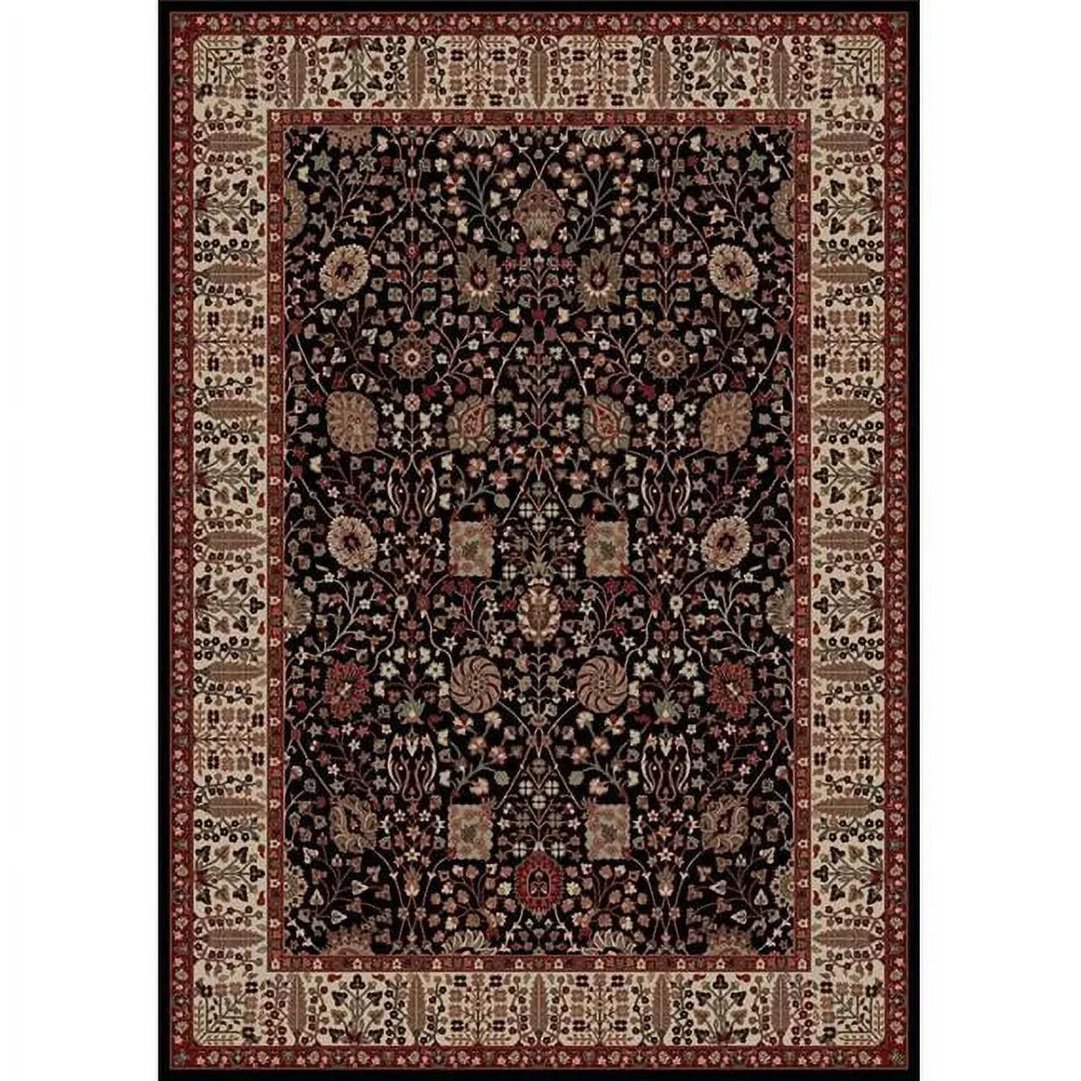 Concord Global  Persian Classics Kashan - Ivory - 7 ft. 10 in. x 11 ft. 2 in.