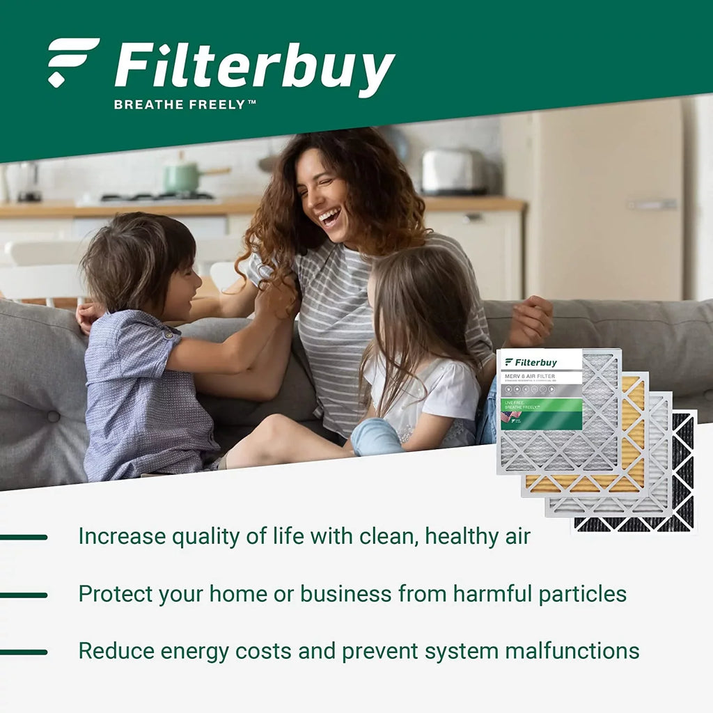 Filterbuy 24x25x1  11 Pleated   Furnace Air Filters (4-Pack)