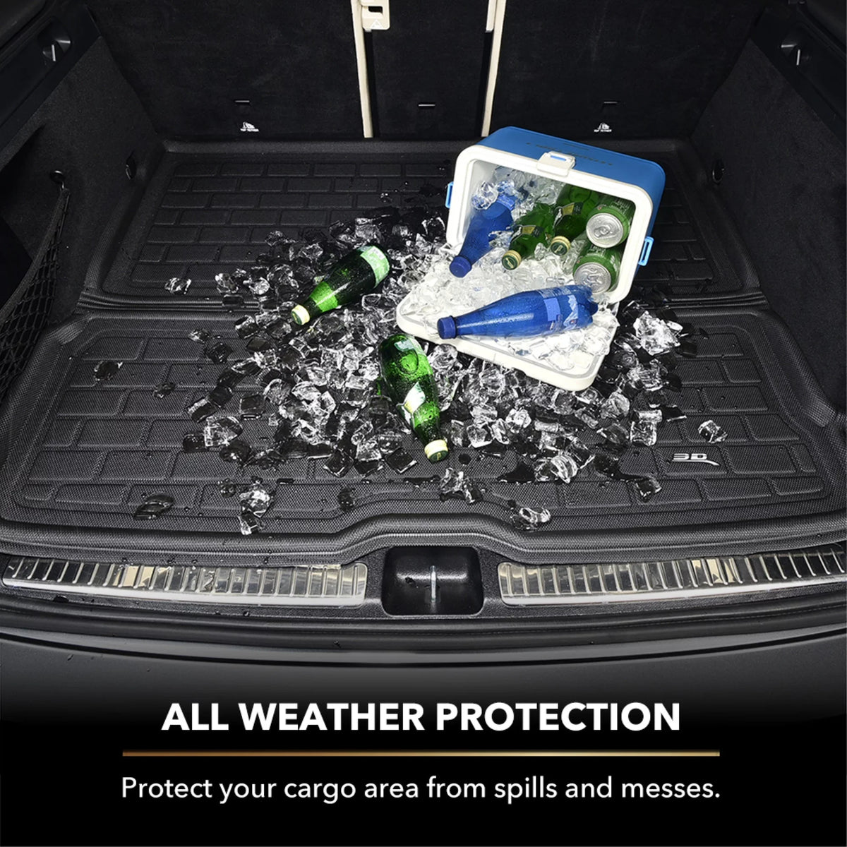 3D MAXpider 19-21  X5 G05 Kagu Behind 2nd Row (w/o Cargo Net) Cargo Liner- Black Fits select: 2023  X5 XDRIVE40I