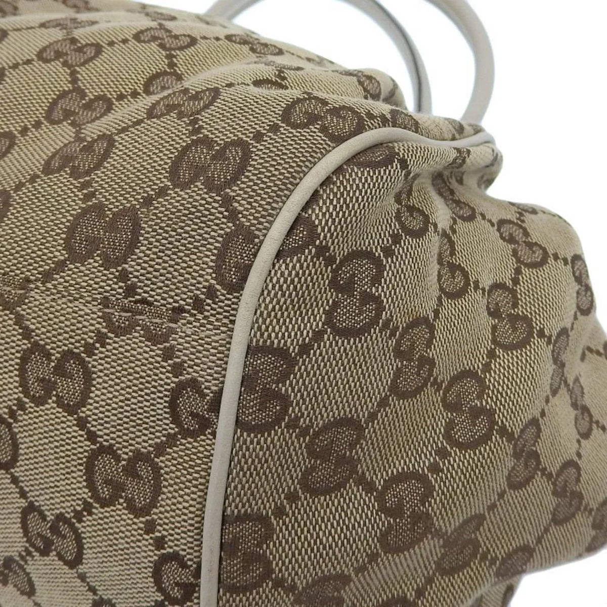Pre-Owned Gucci  handbag tote bag  canvas leather beige 223974 506631 (Good)