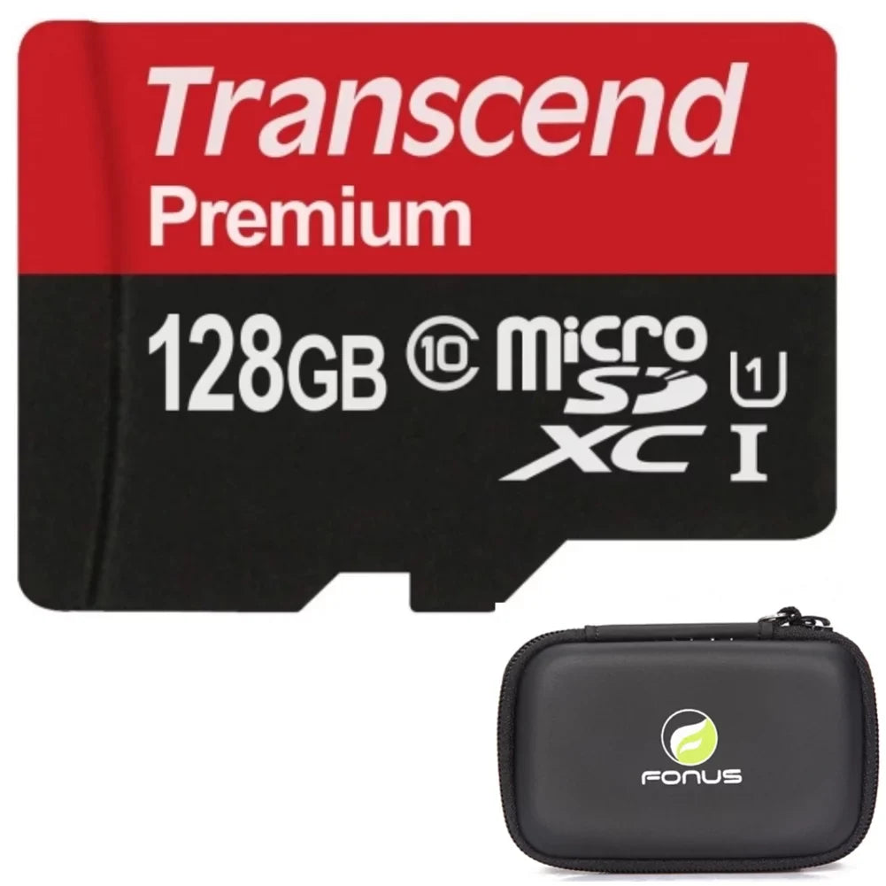 128GB Memory Card with Zipper Case (Not a phone case) - Transcend High Speed MicroSD Class 10 MicroSDXC Compatible for  Signa, 10L, 20 , 10 5G , Pro 5G - UniHertz Titan - N8P