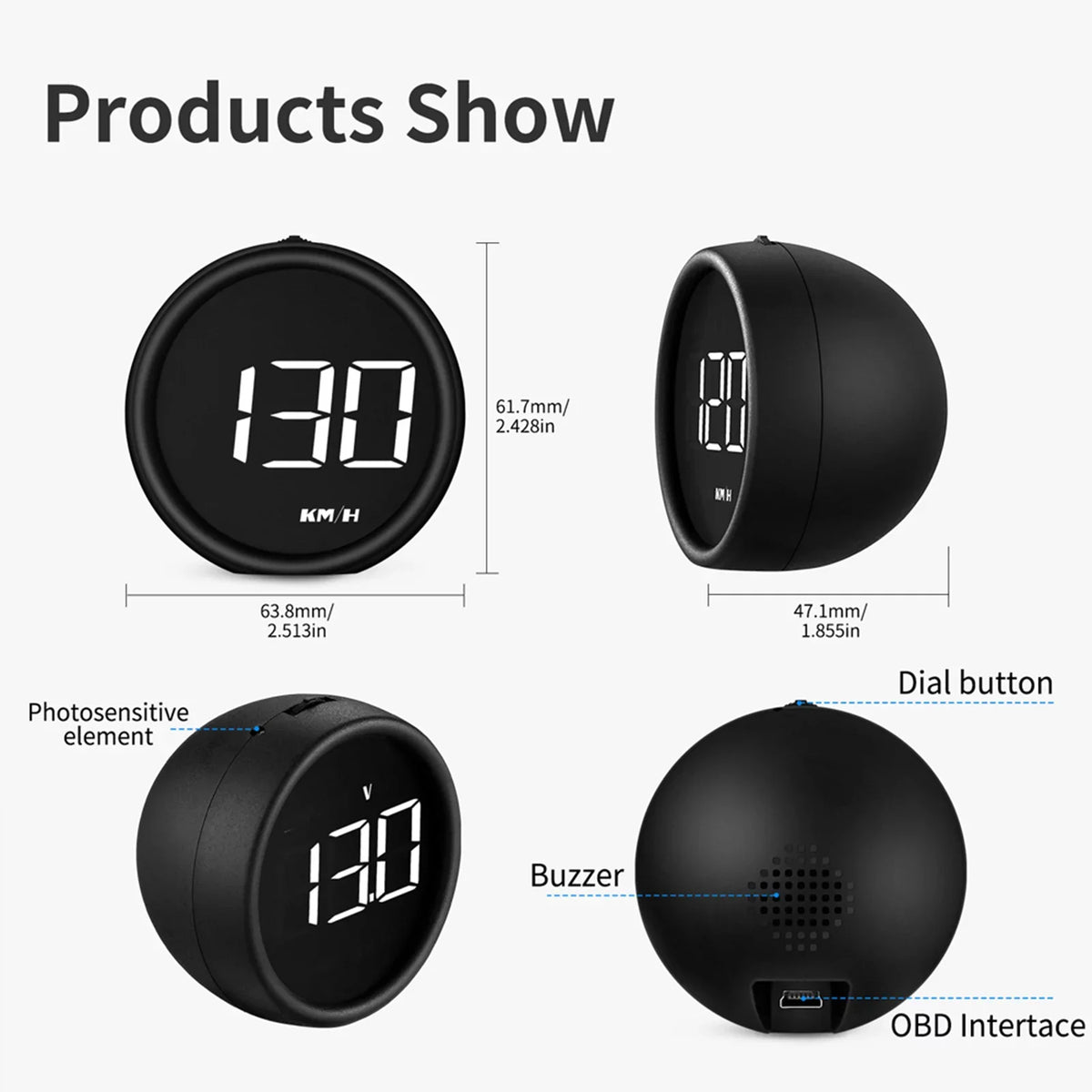 Moobody  Speedometer Head-Up Display  for Car Diagnostic Detector Safe Driving