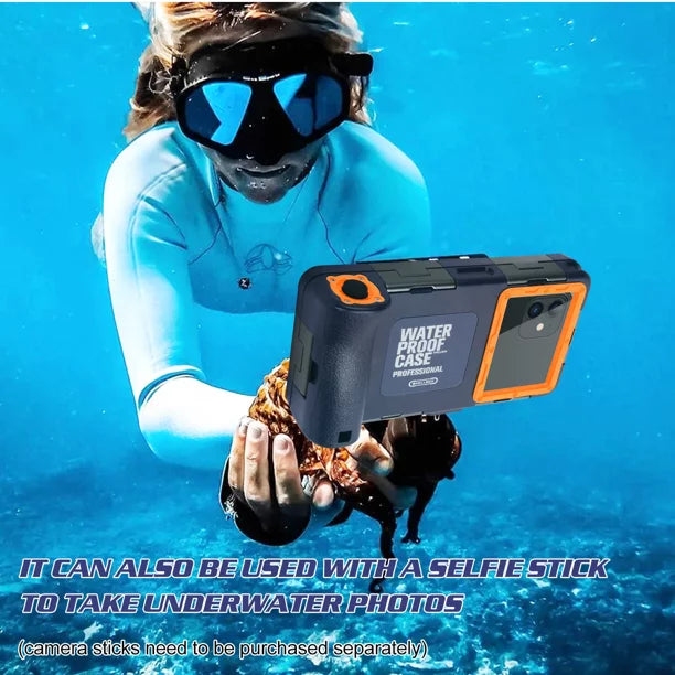 UrbanX Professional [15m/50ft] Swimming Diving Surfing Snorkeling Photo Video Waterproof Protective Case Underwater Housing for G9 Plus And all Phones Up to 6.9 Inch  with Lanyard
