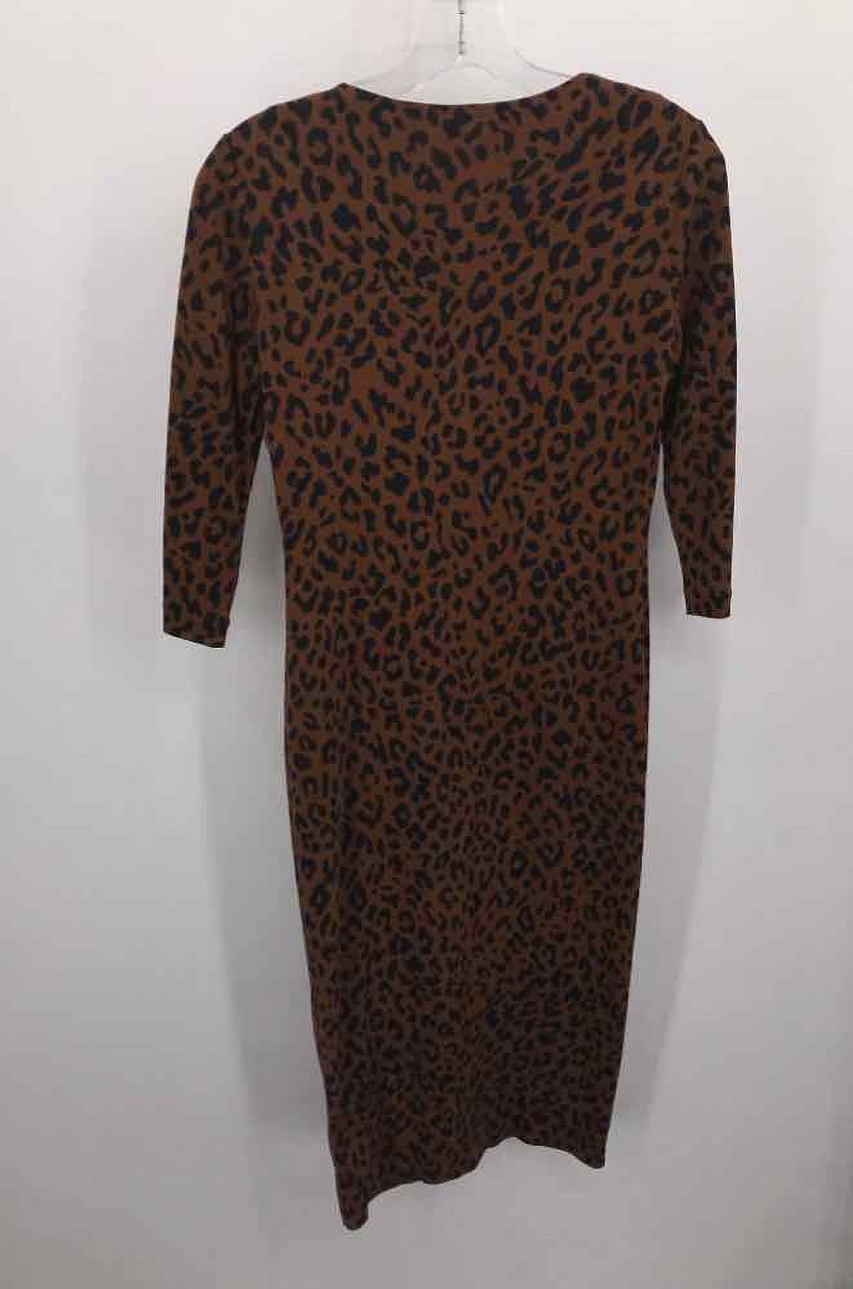 Pre-Owned Diane Von Furstenberg Brown Size  Printed Maxi Long Sleeve Dress