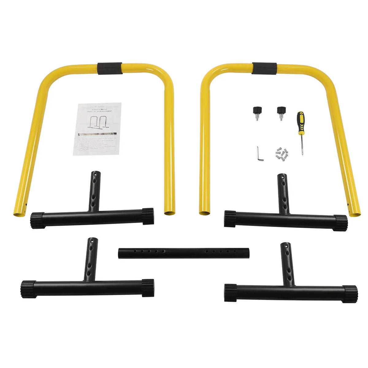 HiKaRiGuMi Portable Dip Bar Exercise Your Arms, Abdominal Muscles, Chest, Shoulders, and Back Through Pull-ups 20.08-26.77 Inches Spacing,High-strength Steel Pipes