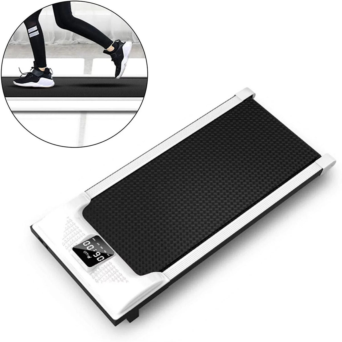 Loyalheartdy Portable  Electric Treadmill 0.65HP Under Desk Walking Pad Jogging Running Machine 1-6km/H with  Display for Home Office