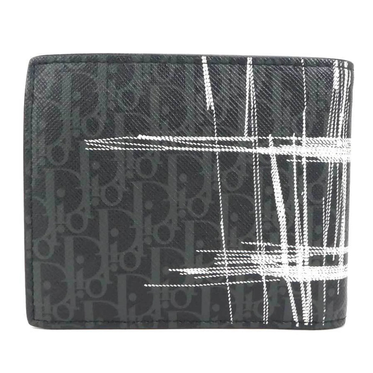 Pre-Owned Dior Homme   folio wallet leather black series men (Good)