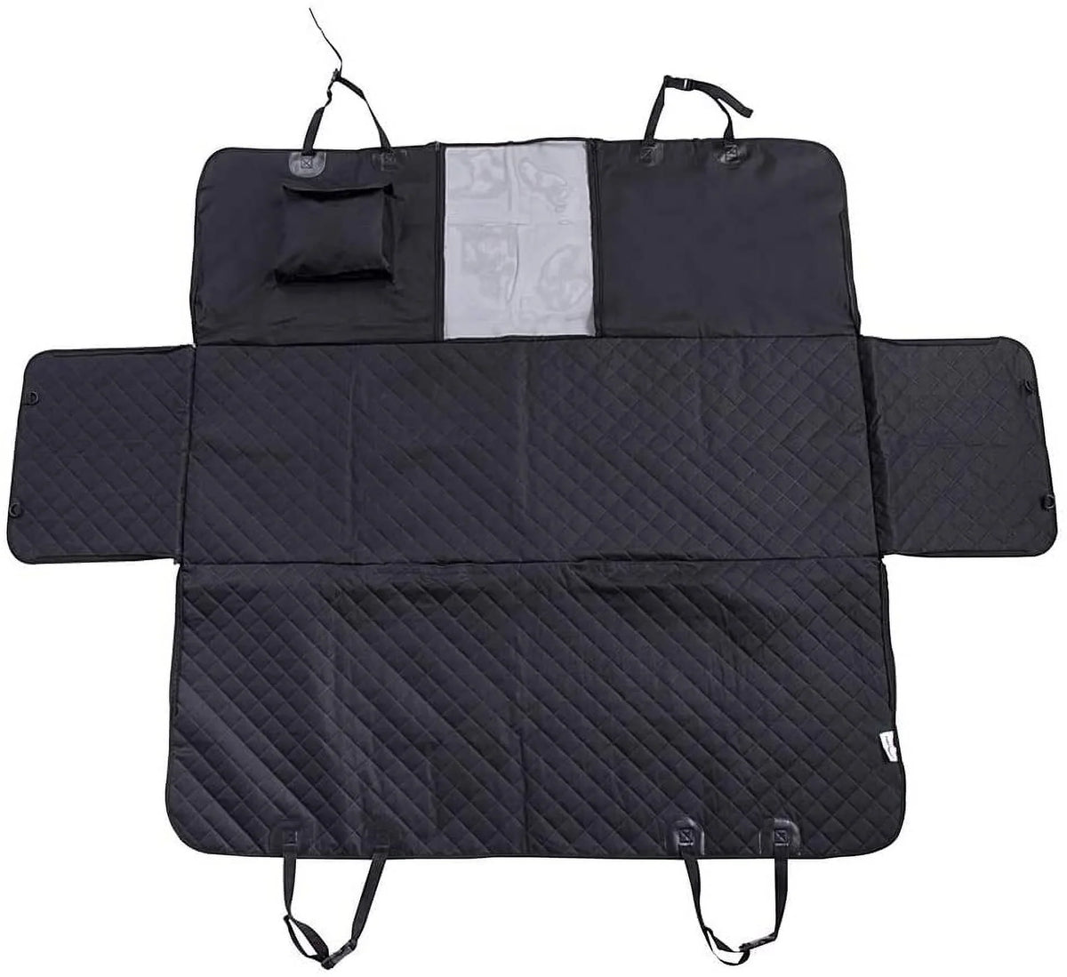 Dog Car Seat Covers with Mesh Window, Waterproof Dog Cover Back Seat, Scratchproof Dog Car Hammock Dogs Protection Cover for Cars SUVs & Trucks