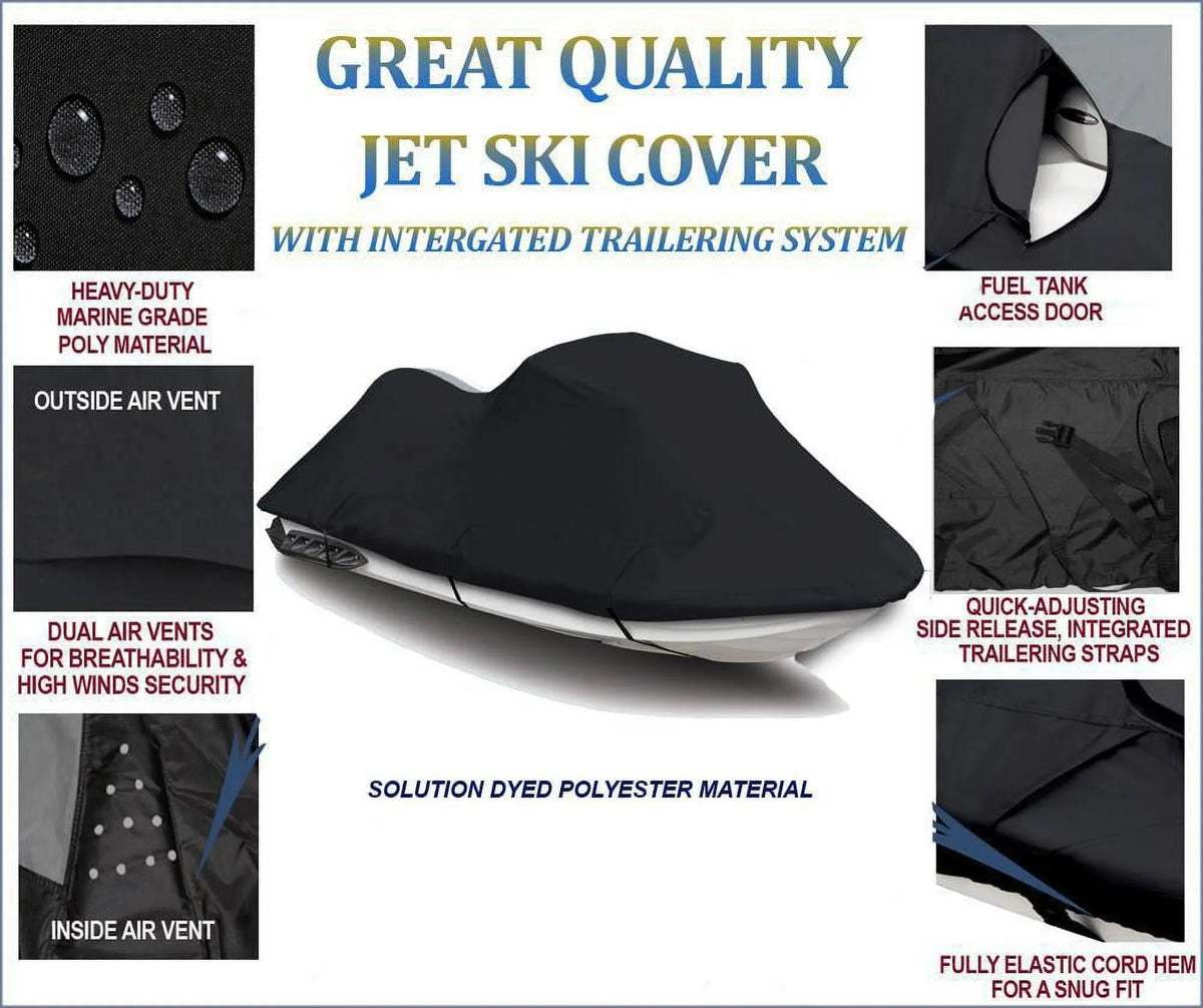 600  JetSki Cover Compatible for Kawasaki  260X 2009 2010 Travel Jet Ski Cover  Covers